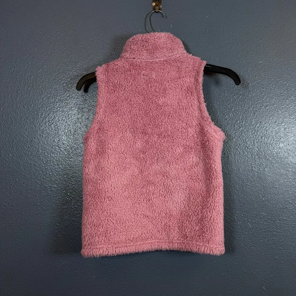Patagonia M(10) young girl pink Los Gatos fleece vest zip outdoor hiking